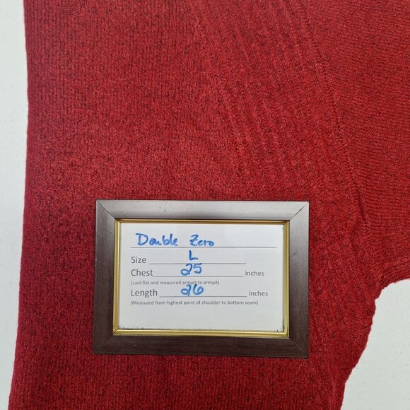 Double Zero Red Sweater Soft Womens Lovely Large Turtle Neck Bat Wing Warm - Picture 6 of 8